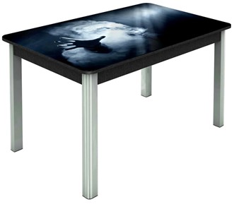 Кухонный стол раскладной Гамбург исп. 2, ноги метал. крашеные №23 (Exclusive h165/черный) в Тамбове