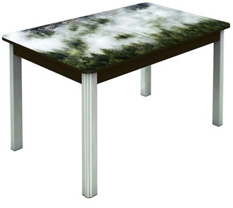 Кухонный стол раскладной Гамбург Мини, ноги метал. крашеные №23 (Exclusive h010/венге) в Тамбове