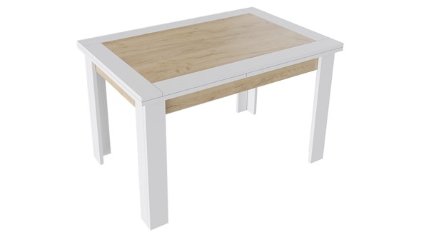 Кухонный раздвижной стол Хьюстон тип 4 (Белый/Дуб Крафт золотой) в Тамбове - изображение