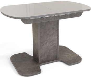 Раздвижной стол Киото-1 (ноги серый камень, серебро/серый камень) в Тамбове