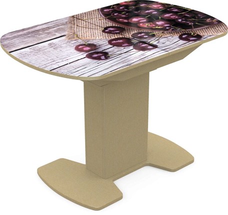 Раздвижной стол Корсика исп. 1 Фотопечать (Фрукты №29) 1100(1415)*700 в Тамбове - изображение
