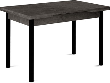 Кухонный раскладной стол Милан-1 EVO, ноги металлические черные, серый камень в Тамбове