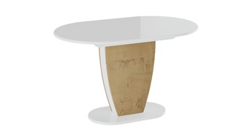 Кухонный раздвижной стол Монреаль тип 1 (Белый глянец/Бунратти) в Тамбове - предосмотр