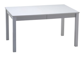 Кухонный стол раздвижной Нагано-2 стекло белое opti (хром-лак) в Тамбове - предосмотр