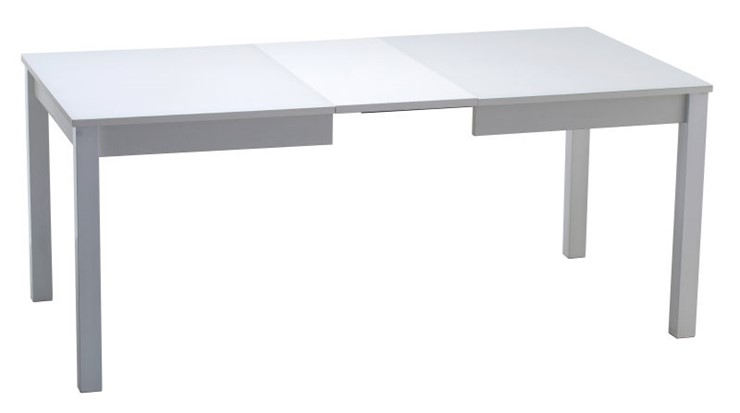 Кухонный стол раздвижной Нагано-2 стекло белое opti (хром-лак) в Тамбове - изображение 1