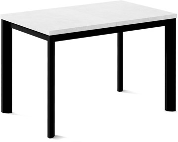 Кухонный раздвижной стол Нагано-3L (ноги черные, белый цемент) в Тамбове