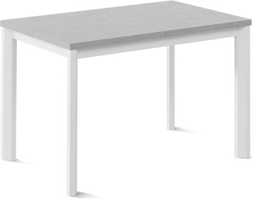 Кухонный раскладной стол Нагано-3L (ноги металлические белые, светлый цемент) в Тамбове