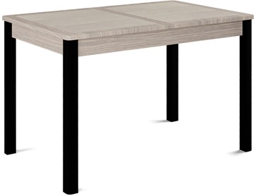 Кухонный стол раскладной Ницца-1 ПЛ (ноги черные, плитка бежевая/лофт) в Тамбове