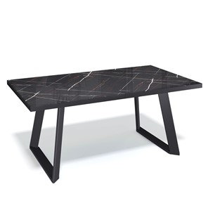 Кухонный стол раздвижной PL1400 (черный/стекло камень черный глянец) в Тамбове
