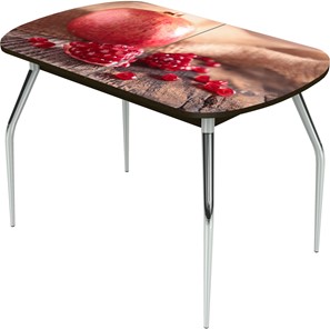 Кухонный раскладной стол Ривьера исп.1 ноги метал. крашеные №24 Фотопечать (Фрукты №4) в Тамбове