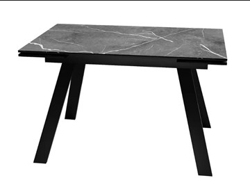 Стол раздвижной SKL 140, керамика черный мрамор/подстолье черное/ножки черные в Тамбове