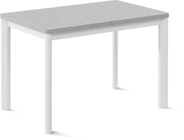 Кухонный стол раздвижной Токио-2L (ноги металлические белые, светлый цемент) в Тамбове