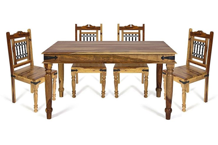 Кухонный обеденный стол Бомбей 0390-135 палисандр, 135*90*76, натуральный (natural) арт.11676 в Тамбове - изображение 3