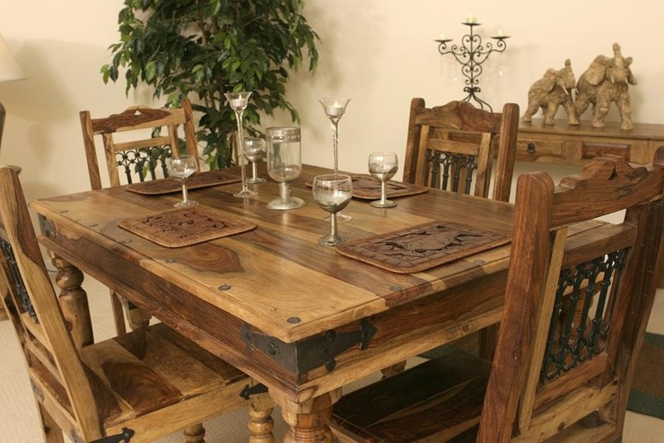 Кухонный обеденный стол Бомбей 0390-135 палисандр, 135*90*76, натуральный (natural) арт.11676 в Тамбове - изображение 6