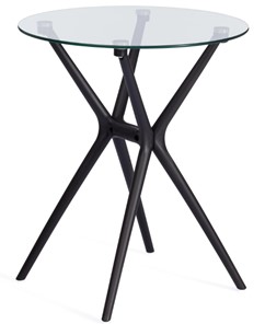 Стол из стекла PARNAVAZ (mod. 29) пластик/стекло, 60х60х70,5 прозрачный/черный арт.19698 в Тамбове