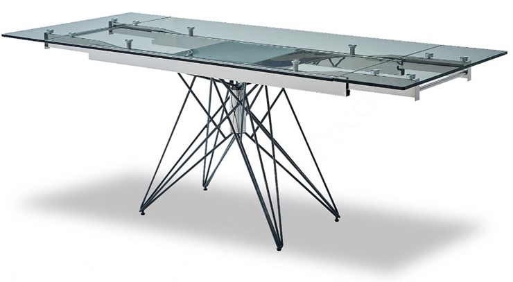 Кухонный стол раскладной T-041 (140) прозрачный в Тамбове - изображение 3