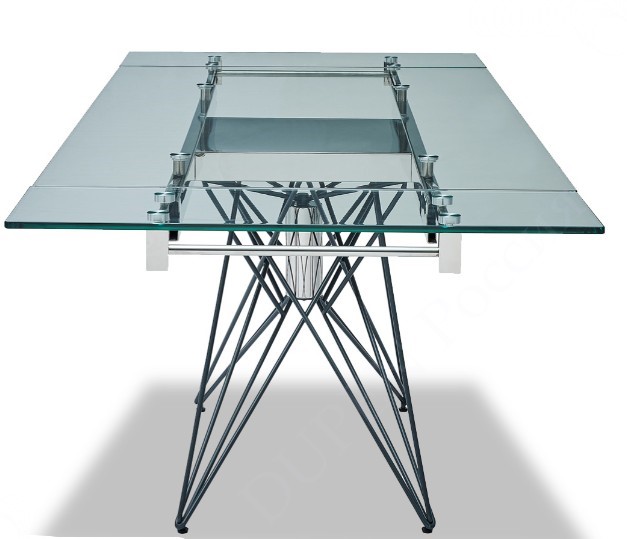 Кухонный стол раскладной T-041 (140) прозрачный в Тамбове - изображение 4