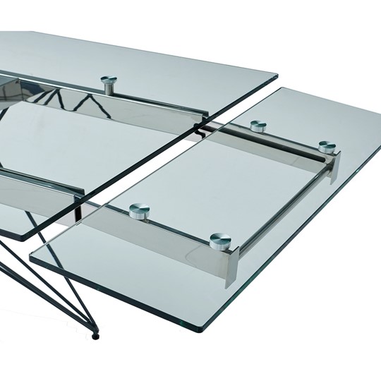 Кухонный стол раскладной T-041 (140) прозрачный в Тамбове - изображение 5