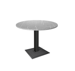 Обеденный круглый стол SHT-TU5-BS1 / SHT-TT 90 МДФ (серый мрамор/черный) в Тамбове