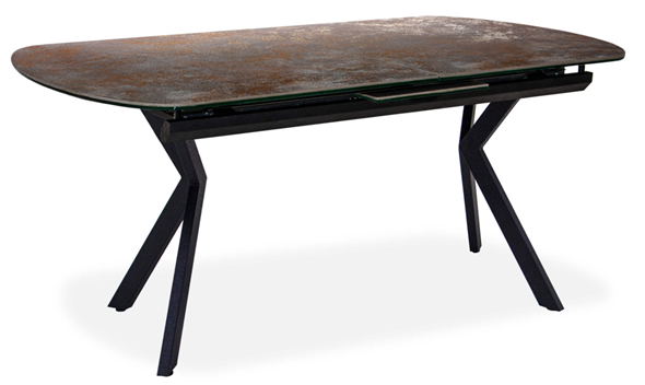 Кухонный стол раздвижной Шамони 1CX 140х85 (Oxide Nero/Графит) в Тамбове - изображение