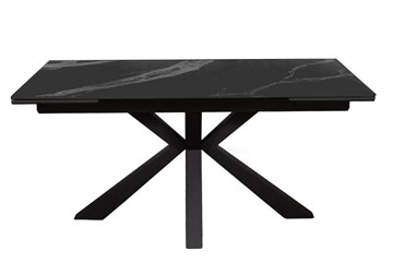 Стол раздвижной DikLine SFE160 Керамика Черный мрамор/подстолье черное/опоры черные (2 уп.) в Тамбове