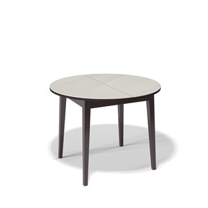 Стеклянный обеденный стол Kenner 1000M (Венге/Стекло крем сатин) в Тамбове