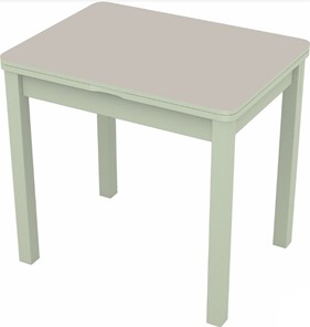 Кухонный раздвижной стол Бари дерево №8 (стекло белое/белый) в Тамбове - предосмотр