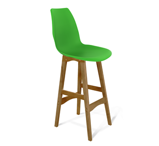 Барный стул SHT-ST29/S65 (зеленый ral 6018/светлый орех) в Тамбове