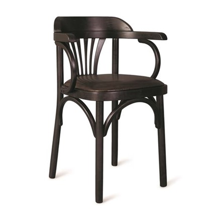 Обеденный стул Венский мягкий, кожзам черный/венге в Тамбове - изображение