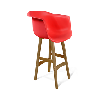 Барный стул SHT-ST31/S65 (красный/светлый орех) в Тамбове
