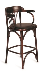 Барный стул 750 мягкий (темный тон, экокожа коричневая) в Тамбове