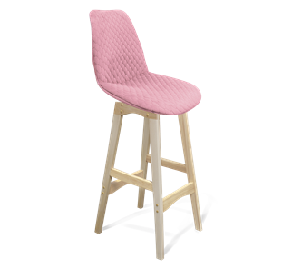 Барный стул SHT-ST29-С22 / SHT-S65-1 (розовый зефир/прозрачный лак) в Тамбове