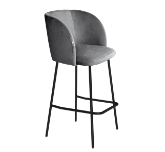 Барный стул SHT-ST33 / SHT-S29P (угольно-серый/черный муар) в Тамбове