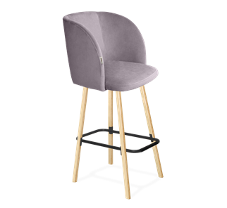 Барный стул SHT-ST33 / SHT-S94 (сиреневая орхидея/прозрачный лак/черный муар) в Тамбове