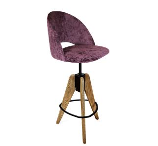 Барный стул SHT-ST34 / SHT-S92 (вишневый джем/браш.коричневый/черный муар) в Тамбове