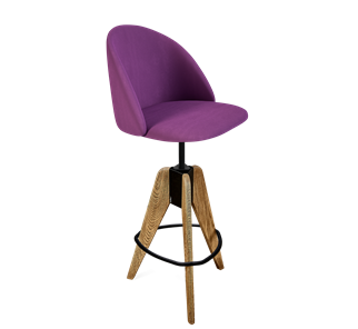 Барный стул SHT-ST35 / SHT-S92 (ягодное варенье/браш.коричневый/черный муар) в Тамбове
