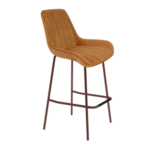 Барный стул SHT-ST37 / SHT-S29P (горчичный/медный металлик) в Тамбове