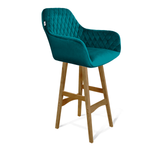 Барный стул SHT-ST38 / SHT-S65 (альпийский бирюзовый/светлый орех) в Тамбове