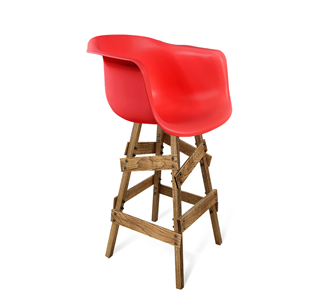 Барный стул SHT-ST31/S81 (красный/брашированный коричневый) в Тамбове