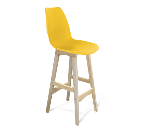 Барный стул SHT-ST29/S65 (желтый ral 1021/прозрачный лак) в Тамбове - изображение