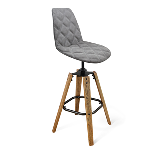 Барный стул SHT-ST29-C20/S93 (серый туман/брашированный коричневый/черный муар) в Тамбове