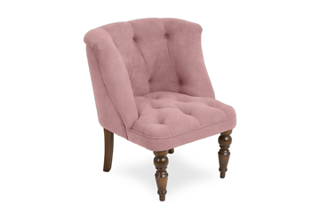 Мягкое кресло Бриджит розовый ножки коричневые в Тамбове
