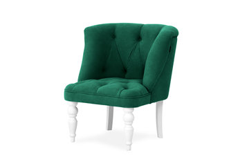 Кресло на ножках Бриджит зеленый ножки белые в Тамбове