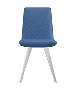 Кухонный стул 202, микровелюр B8 blue, ножки белые в Тамбове - предосмотр 1