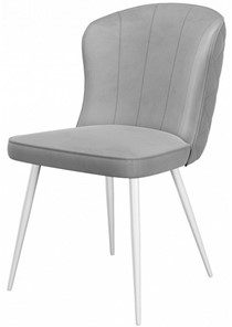 Кухонный стул 209, микровелюр B22 grey, ножки белые в Тамбове - предосмотр