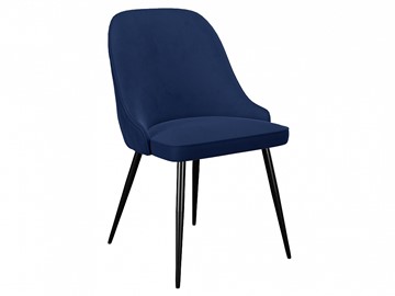 Кухонный стул 256, микровелюр К17 синий, ножки черные в Тамбове - предосмотр