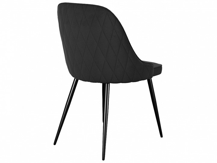 Мягкий стул 256, микровелюр К21 черный, ножки черные в Тамбове - изображение 1