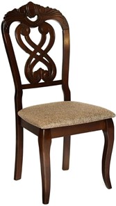 Обеденный стул Андромеда, дерево гевея 47х55х107 Cappuchino/ткань коричневая S 168-7 (2 шт) арт.12895 в Тамбове