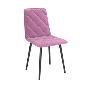 Обеденный стул Антика, велюр тенерифе розовый/Цвет металл черный в Тамбове