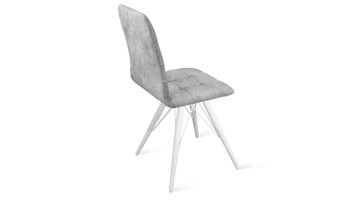 Обеденный стул Аспен К3 (Белый матовый/Микровелюр Wellmart Silver) в Тамбове - предосмотр 2